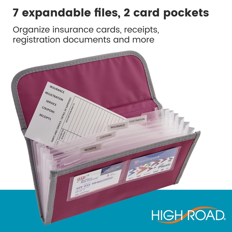 High Road Car Glove Box Organizer - Maintenance Folder for