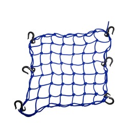 X AUTOHAUX 1pcs 40x40cm 49 Holes Motorcycle Luggage Cargo Net Blue