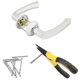 ZHIQIN 20 Piece M4 Door Handle Screw Connecting Bolts & Sleeves for Door Handle Roses Knobs Door Lock and Escutcheons,Nickel Color