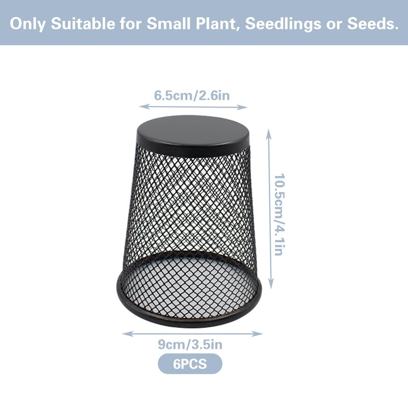 6 PCS Small Chicken Wire Plant Covers for Seedling, 3.5
