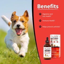 LiviaOne BioLifePet Liquid Probiotics for Dogs, Organic Dog Probiotic Supplements, Puppy and Dog Pet Probiotics