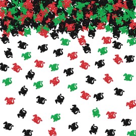 100pcs Dragon Confetti, Red Glitter Dragon Table Confetti for Baby Shower, Jungle Animal Dragon Paper Scatters, Dinosaur Birthday Party Table Decoration