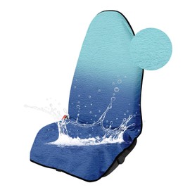 Car Seat Cover Towel, for Gym, Workout, Running, Swimming, Beach and Hiking, Universal Fit Non-Slip Waterproof Sweat Towel Bucket Seat Covers for Drivers Cars SUV Trucks (Green and Blue)