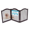 INTERNET'S BEST Arched Top Dog Gate | 3 Panel, 24"