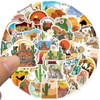 Travel Stickers,Desert Stickers Adventure Aesthetic Outdoor Stickers,50Pcs Camel Cactus Stickers