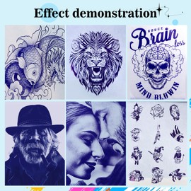 100 Pcs Tattoo Transfer Paper, Professional Level A4 Thermal Stencil Transfer Paper for Tattooing, Cuttable Size for Thermal Copier & Freehand, Sharp Detail Transfer for Professional Tattoo Artists