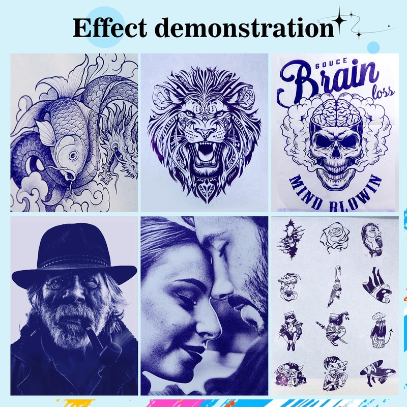 100 Pcs Tattoo Transfer Paper, Professional Level A4 Thermal Stencil