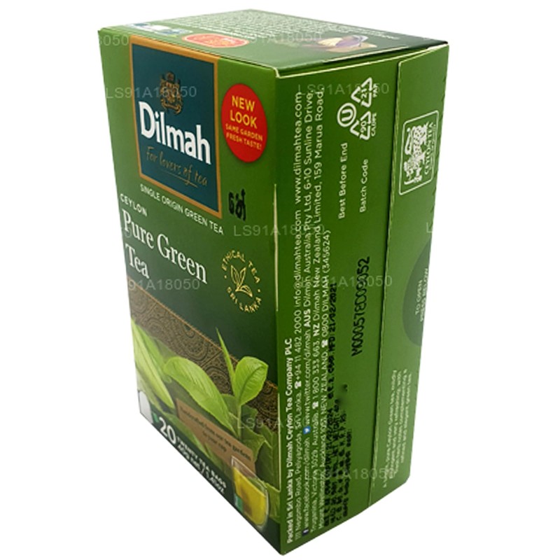 DILMAH Pure Green Green Tea 1.5g. x 20teabags