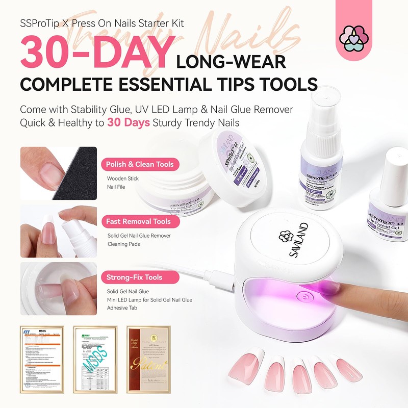SAVILAND PRESS ON NAIL MEDIUM - BEST 6 FIT &