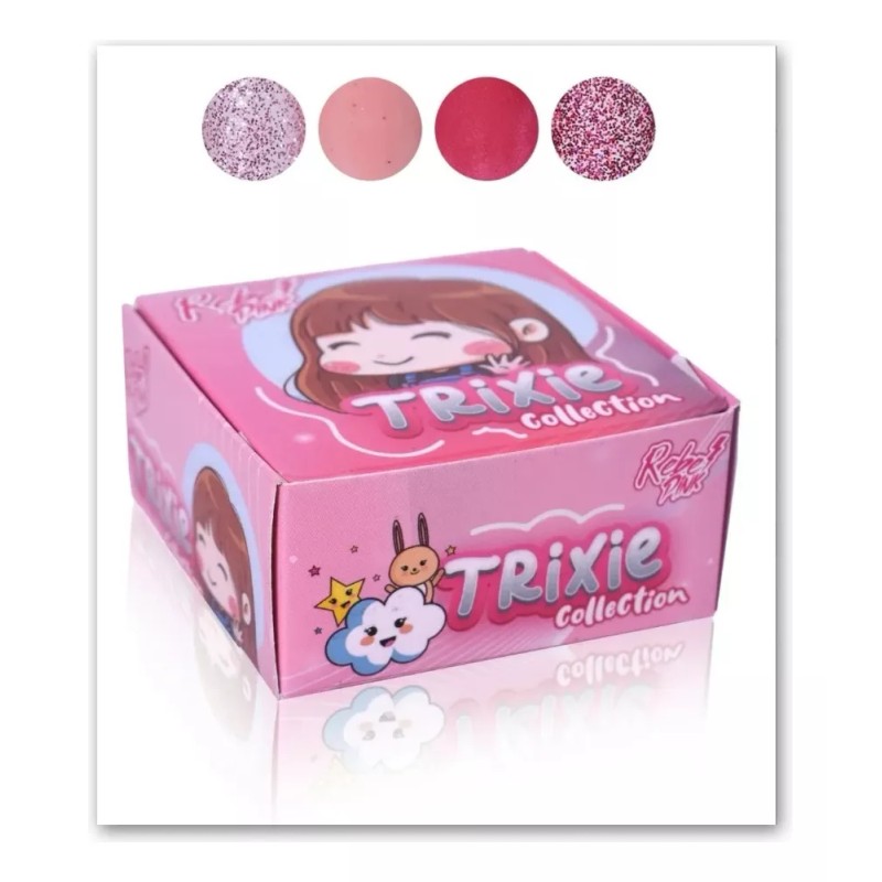 Rebel Pink Trixie De Rebel Pink Coleccion De 4 Acrilicos