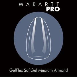 MakarttPro GelFlex Soft Gel Starter Kit – Medium Almond Soft Gel Nail Tips | 500pc | 14 Sizes 00-9, PH Bonder, Primer, Adhesive & Top Coat, for Professional Nail Technicians