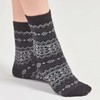 lavendel Women's Natural Wool Socks with Pattern - Fine Knitted