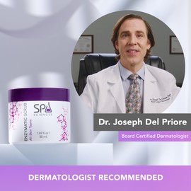 Spa Sciences - Enzymatic Scrub - Made in the USA - Non-abrasive Exfoliating Scrub - With Fruit Enzymes - Exfoliate, Smooth, Polish - Vegan - For All Skin Types - 1.69oz