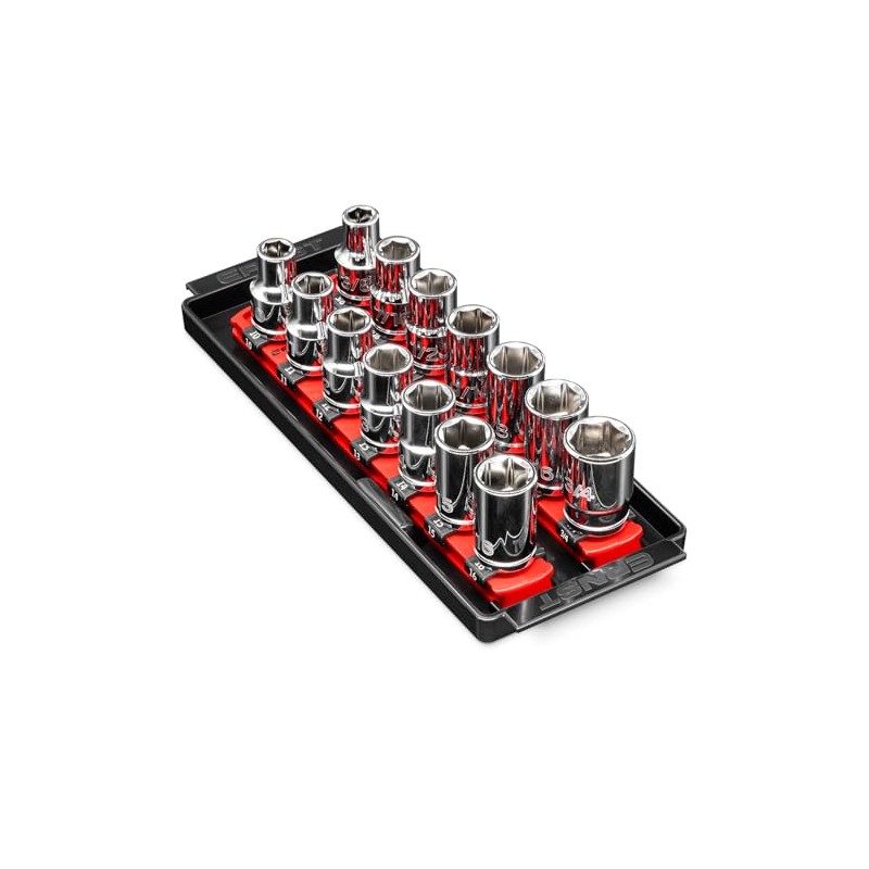 Ernst Manufacturing 8-Inch Socket Boss, 2-Rail Socket Tray, Red -