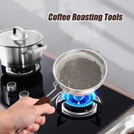 Coffee Bean Roaster for Home - Manual Home Coffee Bean Roaster Tool - Pots & Pans for Stove Shop Cafe Women Men Youth Families Friends