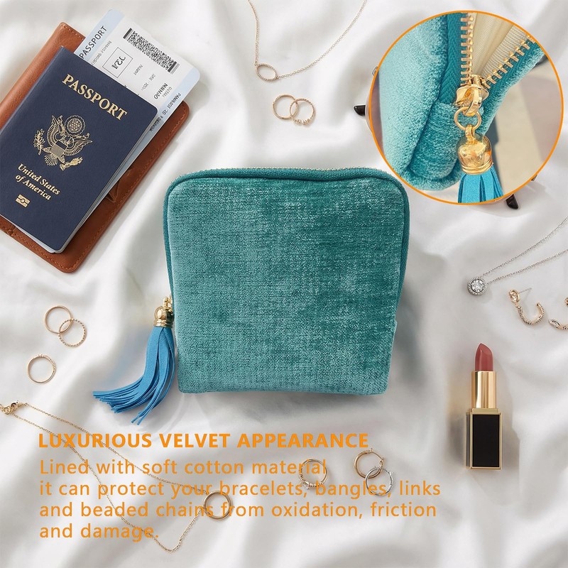 Travel Jewelry Case Organizer, 6-Layer Soft Pouch for Women