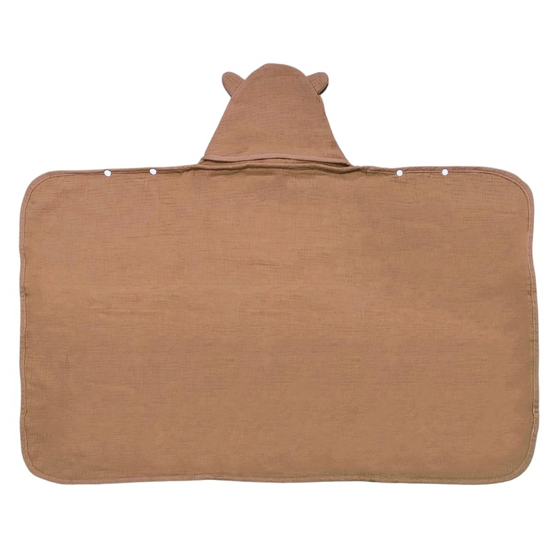 Organic Cotton Hooded Bath Towel (Tan)