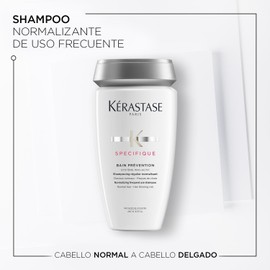 KÉRASTASE Bain Prevention Shampoo Para Prevenir la Caída del Cabello Equilibra el Cuero Cabelludo, Aporta Grosor y Volumen y Estimula la Producción de Fibra Capilar 250ml