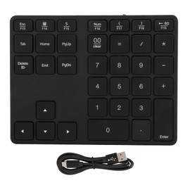 BT308 35 Keys Numeric Keypad Rechargeable Wireless Ultra Thin Keyboard Compatible with Bluetooth 5.0(Black )