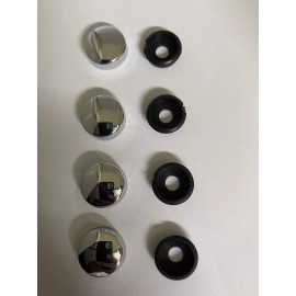 Unbranded License Plate Screw Cap Covers - Chrome Set Of 4.