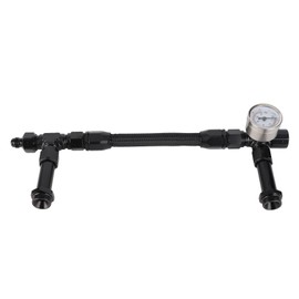 KIMISS Fuel Line with Pressure Gauge, for 4150 Carburetor, Dual Feed Design, Smooth Flow Kit, Automotive Replacement Part