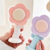 Mini Handheld Fan Cute Flower Shape Strong Wind USB Rechargeable