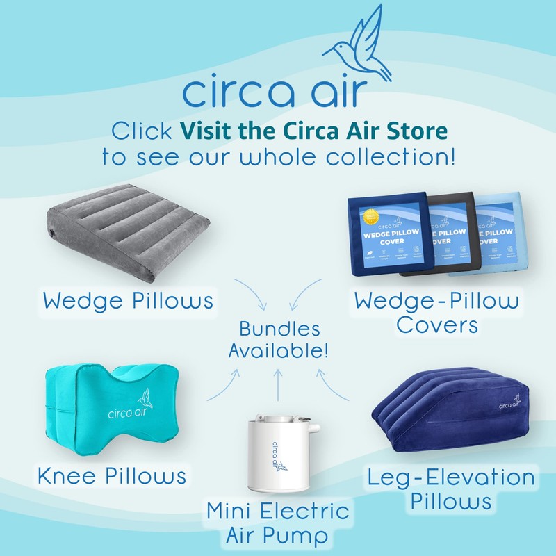 Circa Air Inflatable Wedge Pillow for Traveling - Travel Wedge