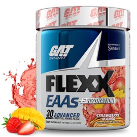 GAT Sport Flexx EAAs + Hydration, Advanced Essential Amino Acids, 30 Servings (Strawberry Mango)