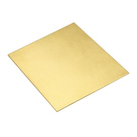 sourcing map Brass Sheet, 4" x 4" Metal Sheets 0.12" Thickness H62 Brass Plates for DIY Crafts, Electrical, Repairs, Industry