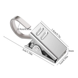 HO2NLE Pack of 60 Curtain Clips with Hooks Curtain Clips Stainless Steel Curtain Hooks Curtain Clips Silver Curtains Clips for Curtains Hanging Party Fairy Lights Photo Home Decoration