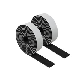 Felt Strips with Adhesive Backing – Furnigear Heavy Duty Cuttable Felt Tape Roll Furniture Pads for Chair Legs - Protecting Hardwood Floors, Chair Wall Protector (Black, 80 x 1 x 0.14 Inch)