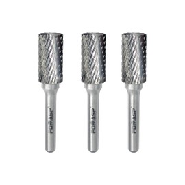 FOMASP SB-5 Tungsten Carbide Rotary Burr Double Cut with 1/4"(6.35mm) Shank Dia 1"(25.4mm) Cutting Length and 1/2"(12.7mm) Head Dia for Metal&Wood Working,3pcs