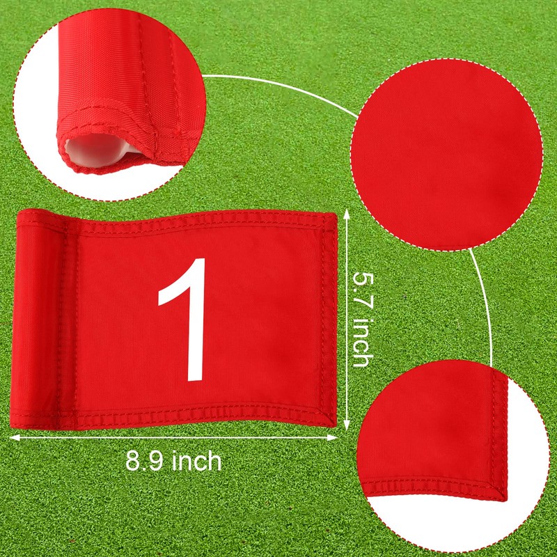 Riakrum 9 Pcs mini golf flags for yard 8.9 x