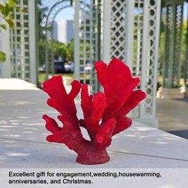 ALIWINER Beach Style Lifelike Coral Figurine, Coral Reef Statue, Ideal for Home Decor and Ocean Themed Decoration