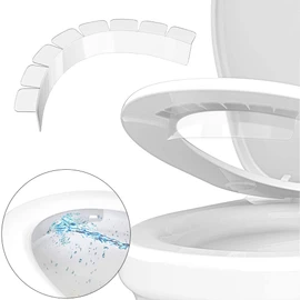 Mokkker Pee Splash Guard for Toilet Seat, Potty Training Toilet Seat Pee Guard, Urine Deflector Prevents Kids Adults from Peeing Splash Spillage for Round and Oval Toilets - Transparent