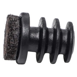 Adsamm® 16 x Lamellar Plugs with Felt/Black/Diameter 16-18 mm/Round/Furniture Glides for Steel Tube Chairs/End Caps for Round Pipes