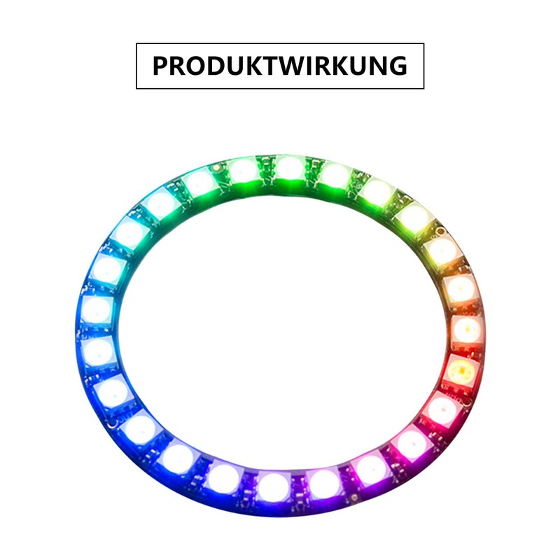 CAM2 24-Bit WS2812 5050 RGB LED ring lamp light, with
