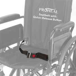 Wheelchair Seatbelt with Push Button, Quick Release - Secure and Easily Attachable Belt Positioning Lap Strap - Prevent Sliding Wheelchair Seat Belt - 60"