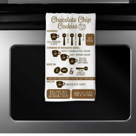 Kitchen Chocolate Chip Cookie Recipe Microfiber Kitchen Dish Towel 16x24