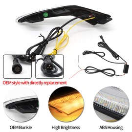 leaven LED Front Bumper Fog Light Compatible with Toyota Corolla 2021 2022 2023 L LE XLE Hybrid Switchback DRL Daytime Running Light White/Amber Sequential Turn Signal Lights