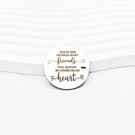 RFTWXHPN Pocket Hug Token Best Friend BFF Gifts for Women Girls Side by Side or Miles Apart Friends Gift Pocket Hugs for Best Friends Friendship Pocket Hug with PU Leather Keychain