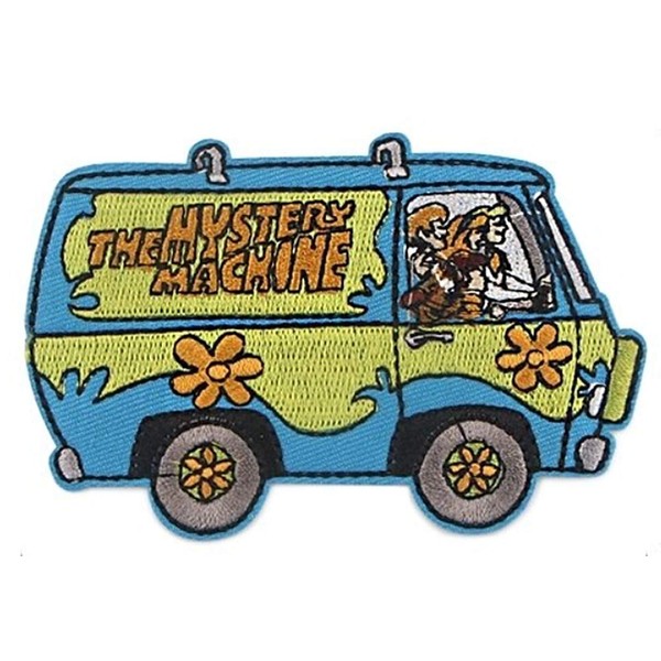 Scooby Cartoon Dog Mystery Van with Gang Embroidered 4" Wide