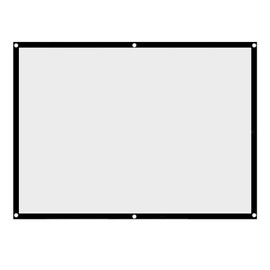 Zopsc Pantalla de portátil Pantalla de proyección de Cortina de de 60-100 Pulgadas portátil Plegable sin Pliegue en 4: 3, para películas(100 Pulgadas)