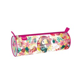 Quo Vadis - Collection: Marguery - Round school bag - 1 large compartment for pens, pencils and felt-tip pens - Material and zip - Size 22 x 7 x 7 cm - Visuel Toucan