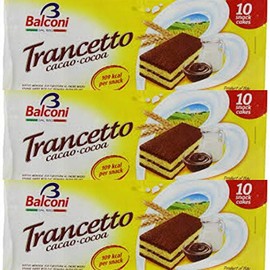 Balconi Trancetto Cocoa 10 Snack Cakes, 3 Packs