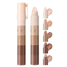 Eyeshadow pencil - high pigment and smooth texture - 5-in-1 compact eyeshadow stick - matte shimmer eye shadow stick - waterproof - beginner-friendly - long-wear makeup for women