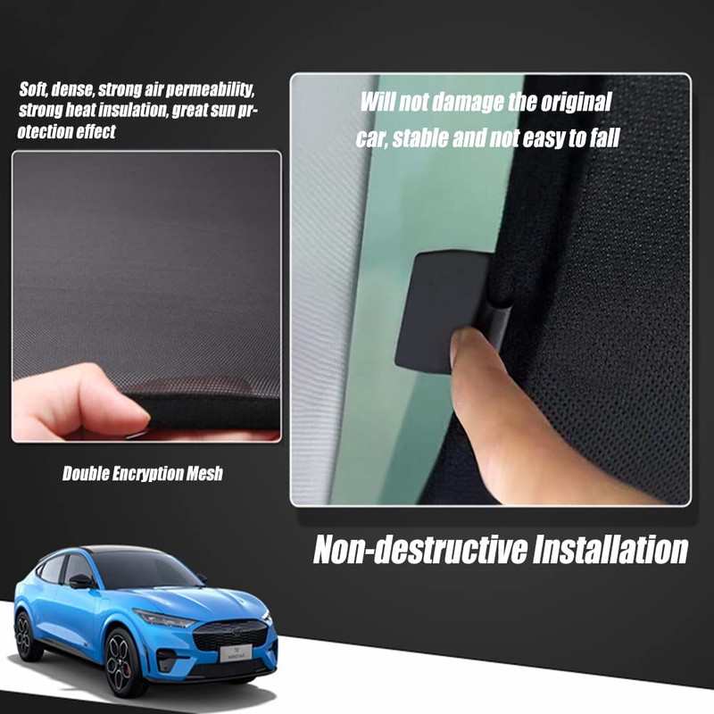 Blazeray for Ford Mustang 2021 2022 2023 Mach E Sunshade,
