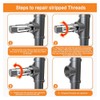 5 Piece NPT Pipe Tap Set, Carbon Steel Threading Plumbing