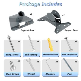 Gen 3 Mount Kit Fit for Starlink, Multi-Angle Adjustable Wall Roof Pole Mounting Kit, Heavy Duty Steel Pipe Adapter Compatible with Starlink Standard Dish Gen 3 Including Screws and Wrench
