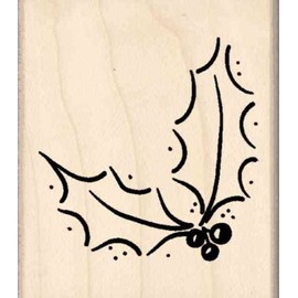 Stamps by Impression Holly Christmas Rubber Stamp